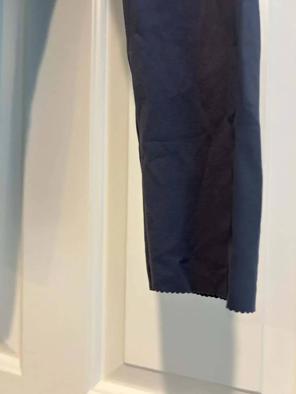Oysho Sport High-Rise Scalloped Edge Leggings Blue XS